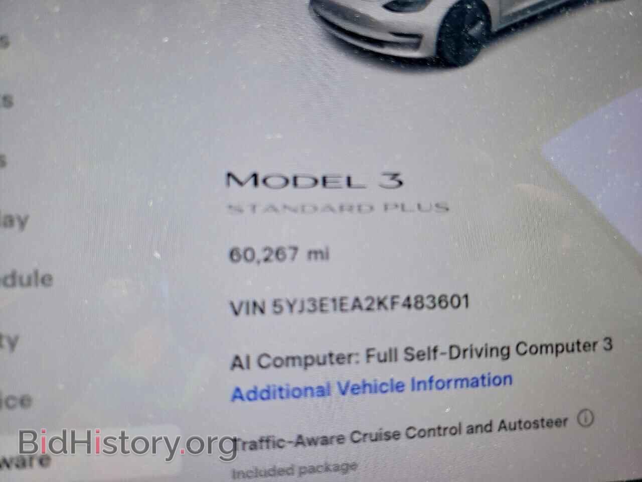 2019 TESLA MODEL 3 - VIN: 5YJ3E1EA2KF483601 - Photo 9