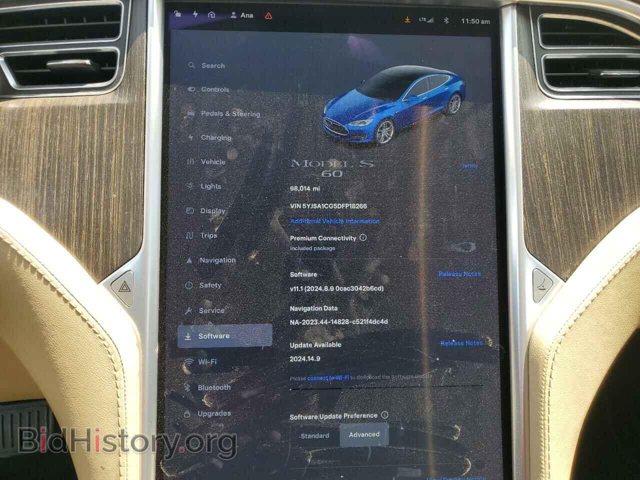 2013 TESLA MODEL S - VIN: 5YJSA1CG5DFP18266 - Фото 9