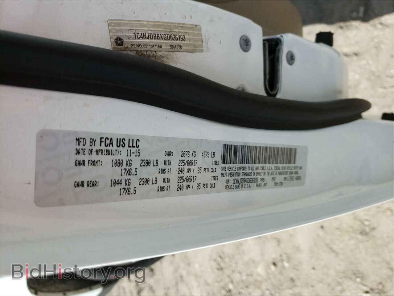 2016 JEEP COMPASS - VIN: 1C4NJDBBXGD636193 - Фото 10