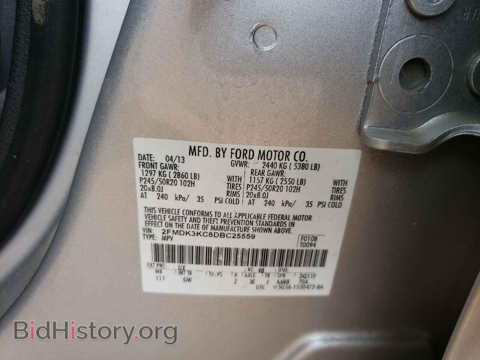 2013 FORD EDGE - VIN: 2FMDK3KC8DBC25559 - Photo 10