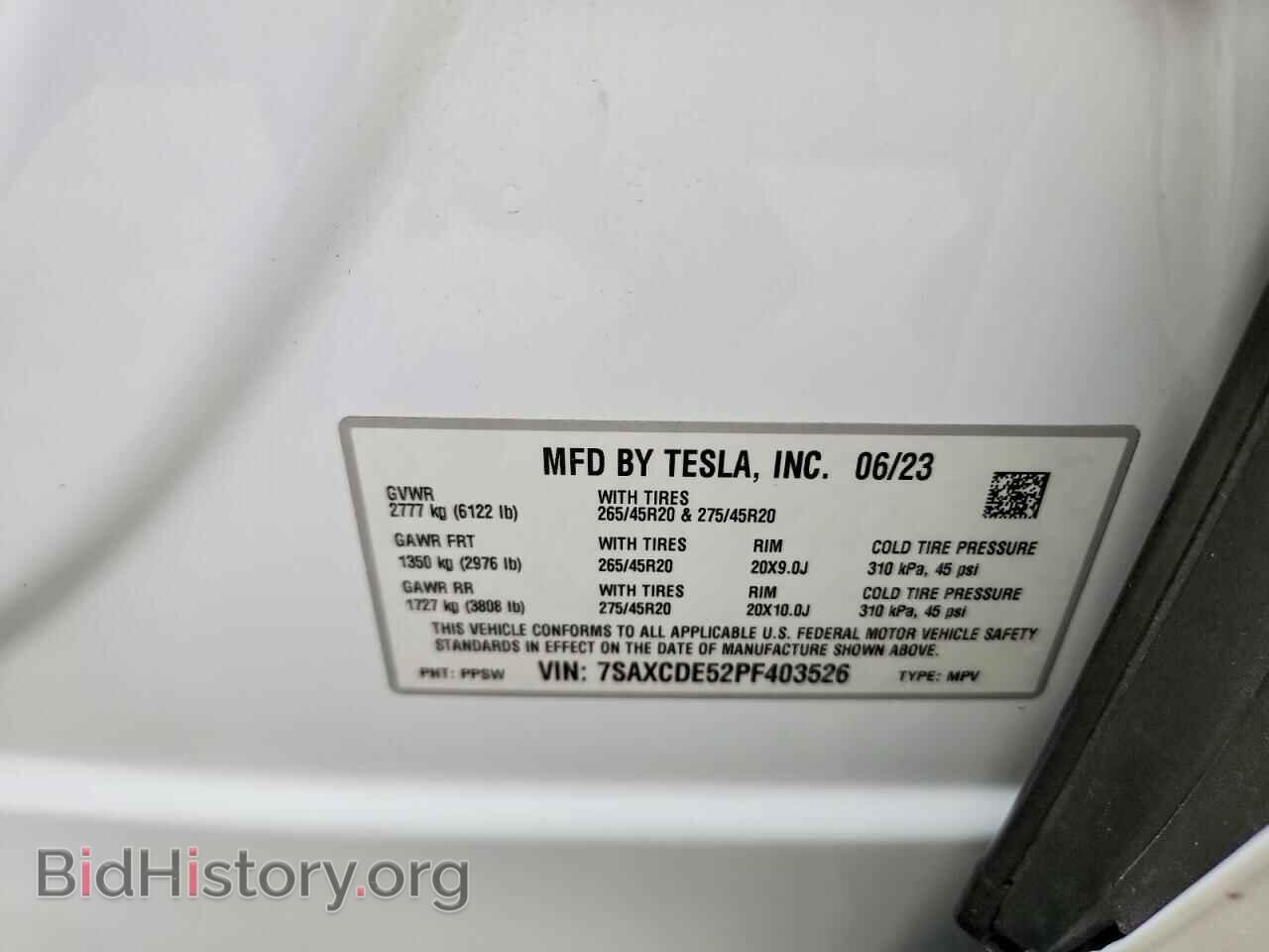 2023 TESLA MODEL X - VIN: 7SAXCDE52PF403526 - Фото 14