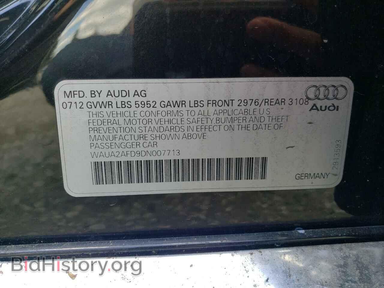 2013 AUDI A8 - VIN: WAUA2AFD9DN007713 - Фото 12