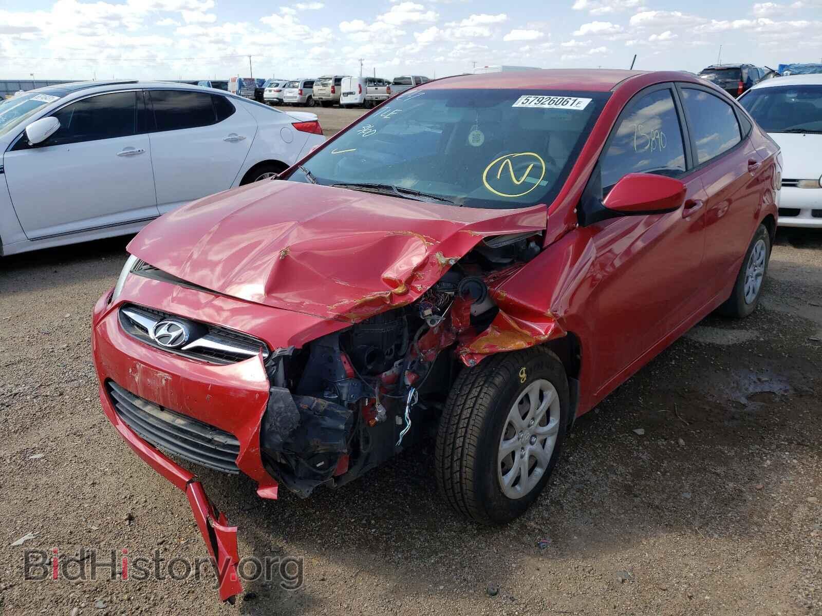 2012 HYUNDAI ACCENT - VIN: KMHCT4AE5CU229949 - Фото 2