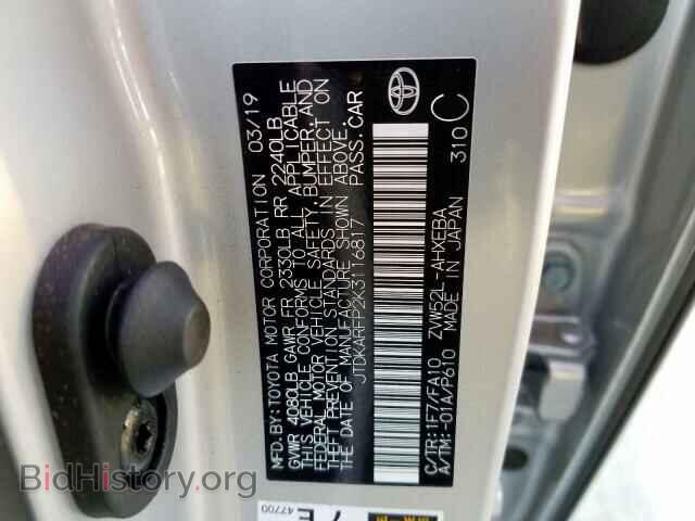 2019 TOYOTA PRIUS - VIN: JTDKARFP2K3116817 - Фото 10
