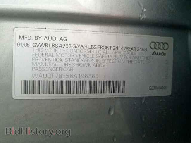 2006 AUDI A4 - VIN: WAUDF78E56A196865 - Photo 10