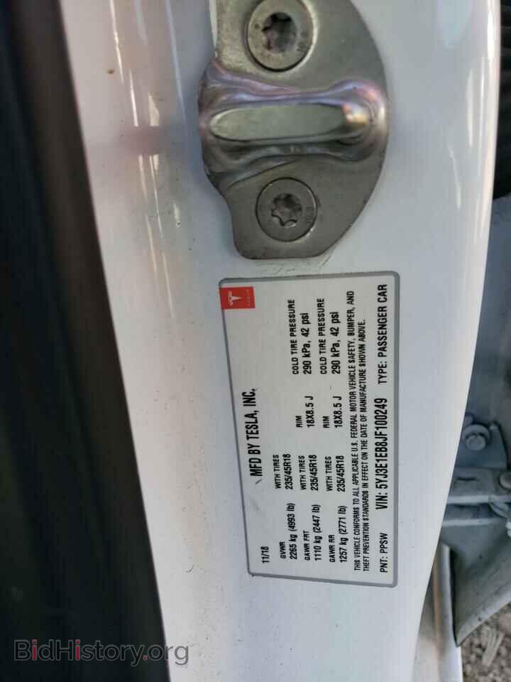 2018 TESLA MODEL 3 - VIN: 5YJ3E1EB8JF100249 - Фото 12