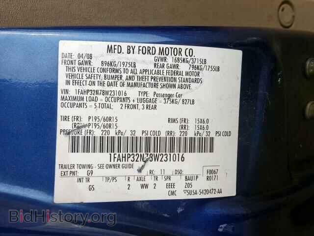 2008 FORD FOCUS - VIN: 1FAHP32N78W231016 - Photo 10
