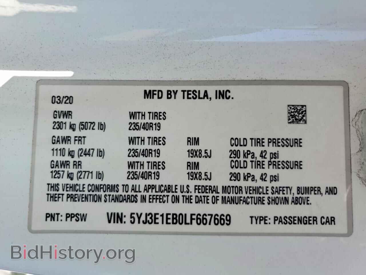 2020 TESLA MODEL 3 - VIN: 5YJ3E1EB0LF667669 - Photo 12