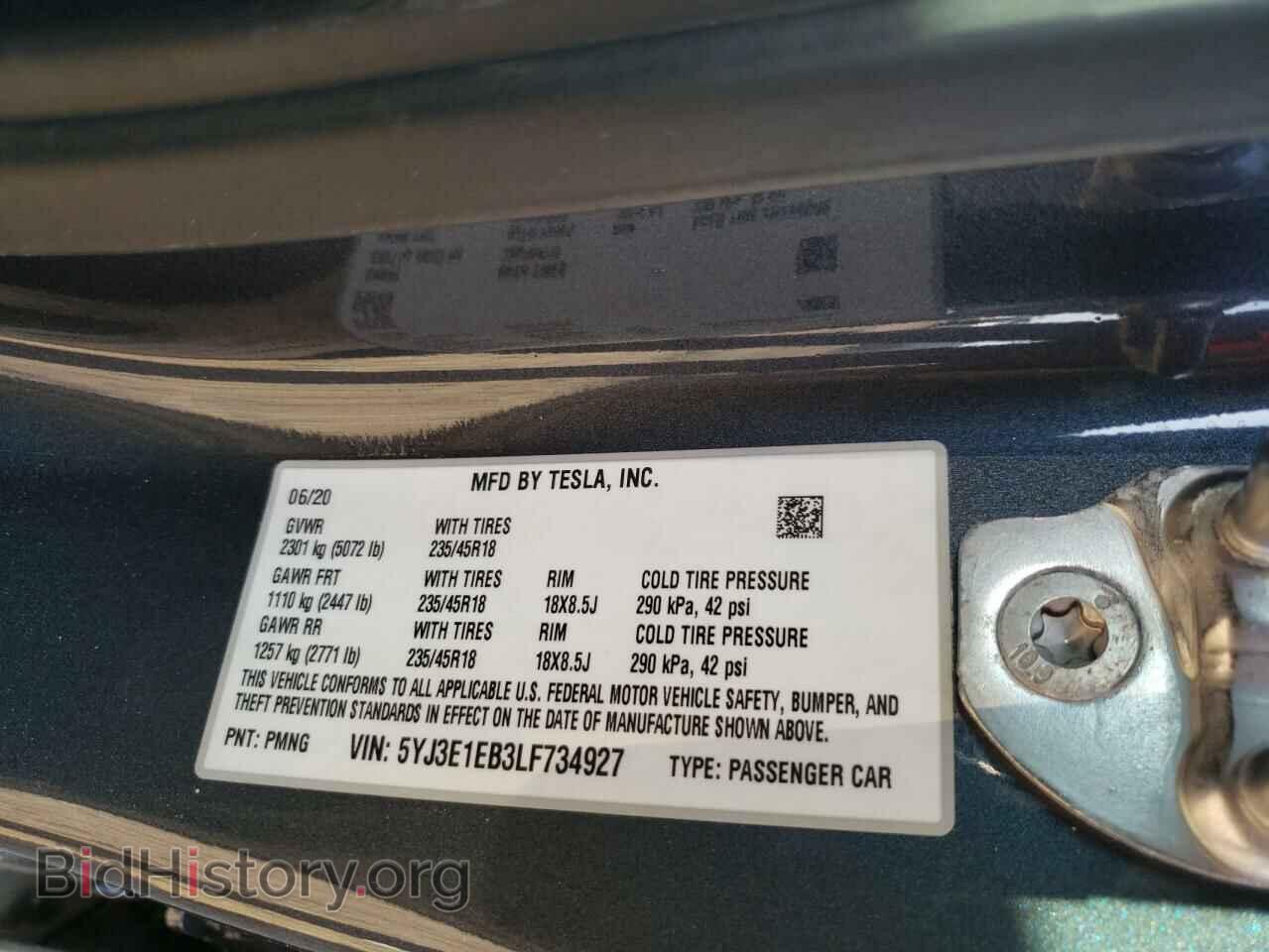 2020 TESLA MODEL 3 - VIN: 5YJ3E1EB3LF734927 - Photo 10