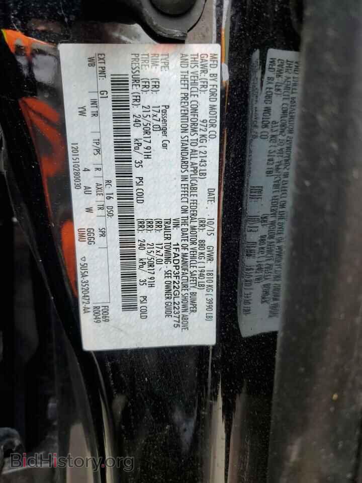 2016 FORD FOCUS - VIN: 1FADP3F22GL223775 - Фото 13