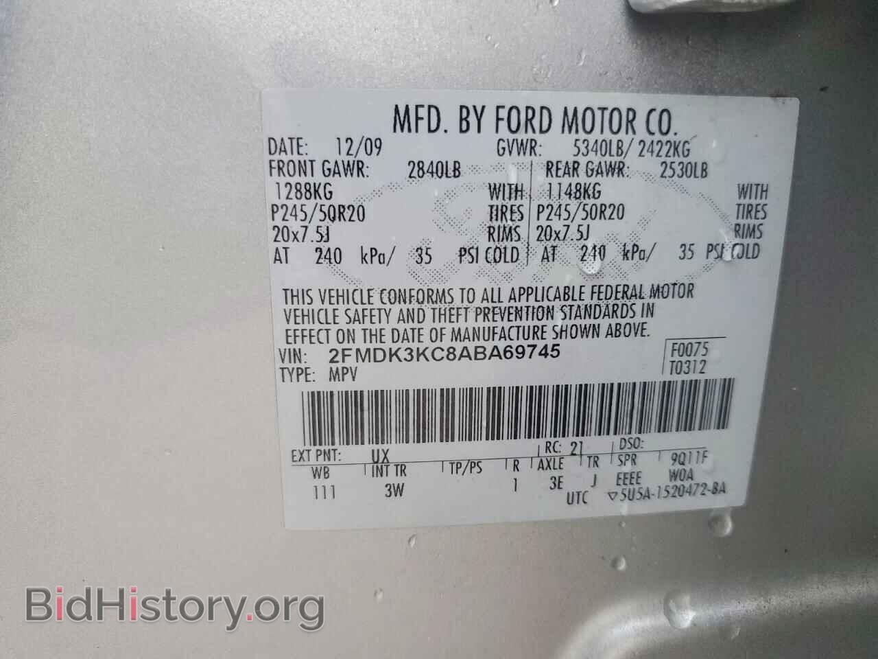 2010 FORD EDGE - VIN: 2FMDK3KC8ABA69745 - Photo 14