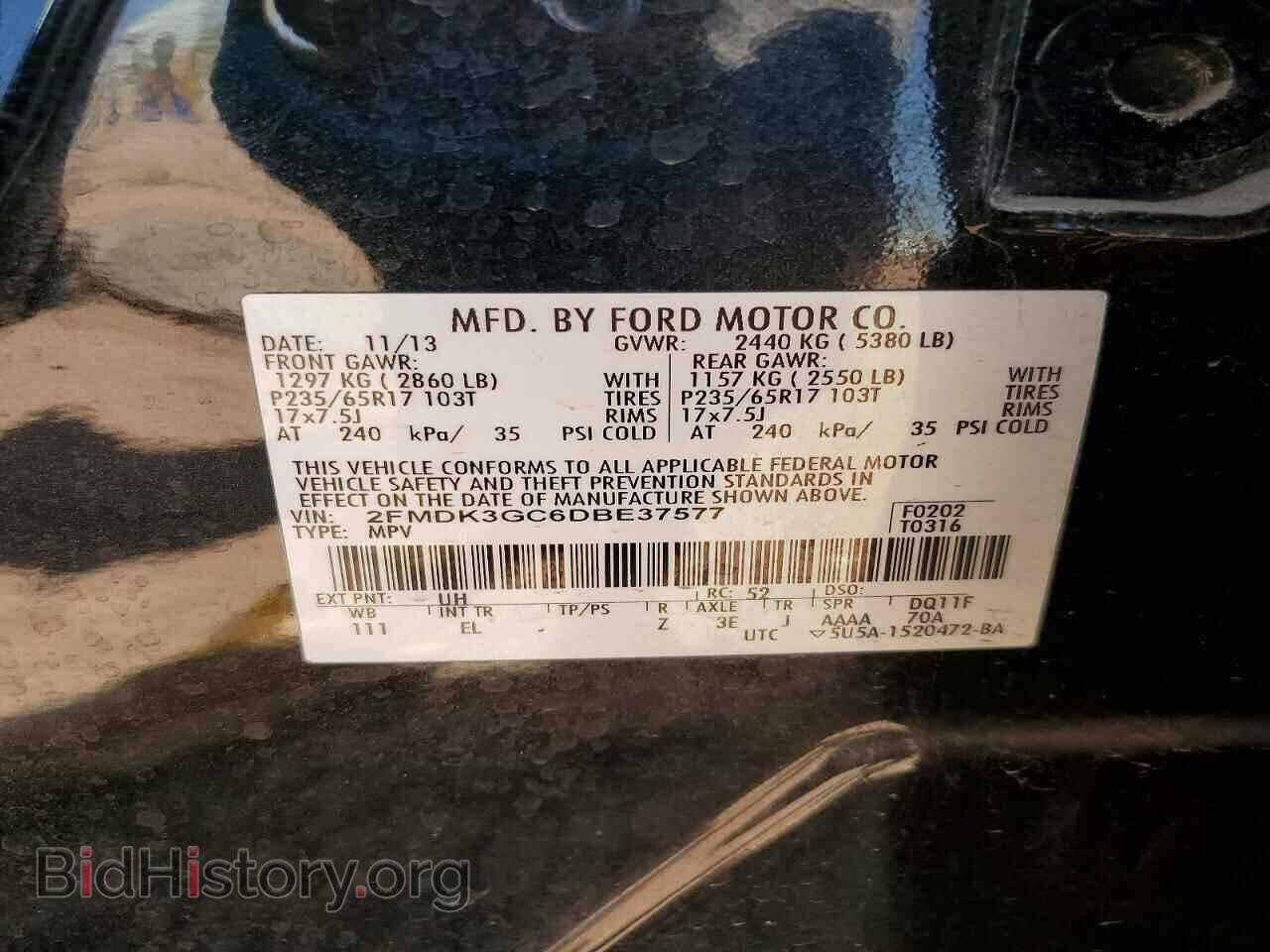2013 FORD EDGE - VIN: 2FMDK3GC6DBE37577 - Photo 13