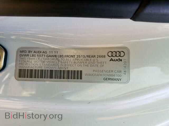 2012 AUDI A5 PREMIUM - VIN: WAUCFAFH7CN004100 - Фото 10