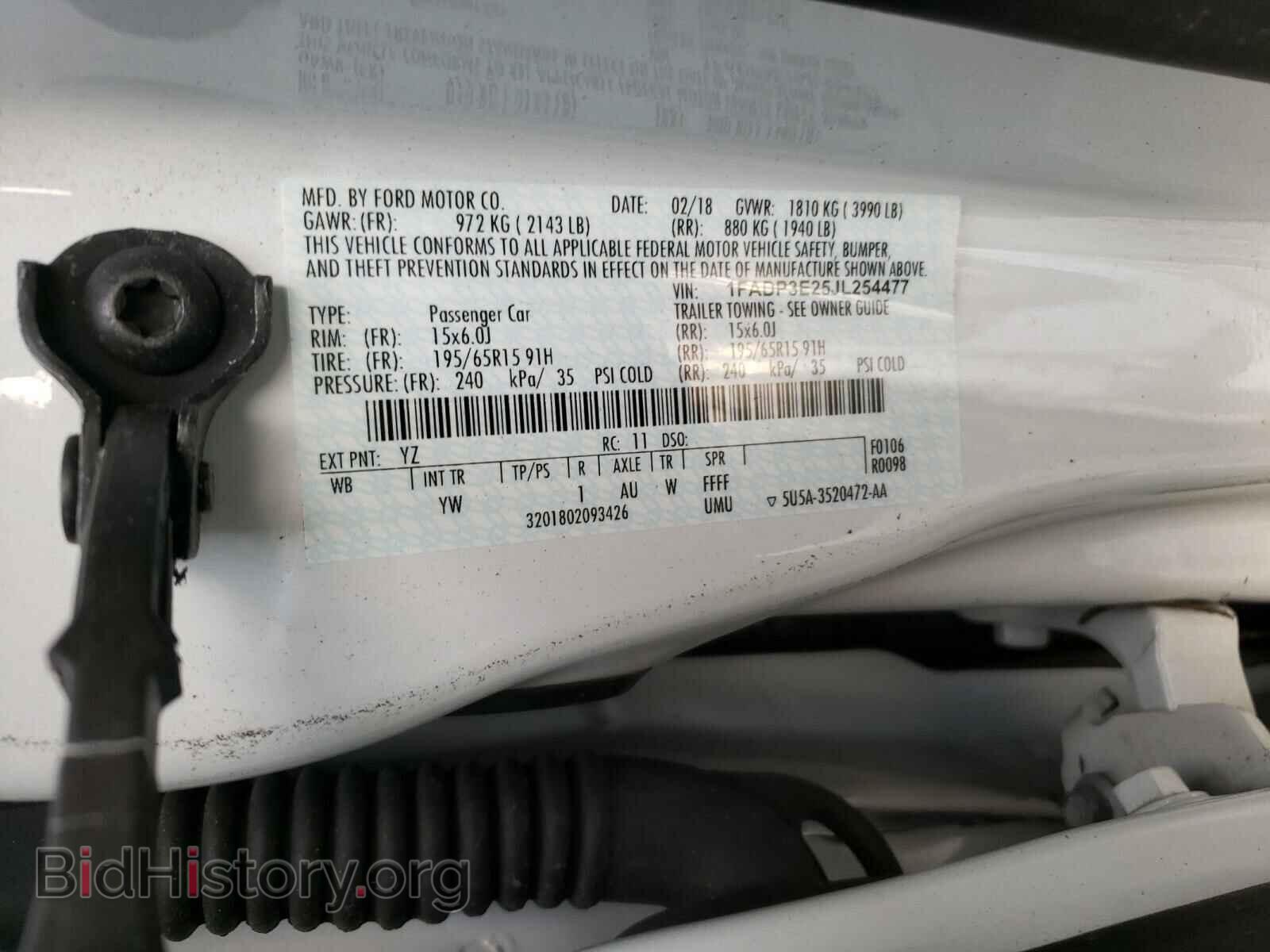 2018 FORD FOCUS - VIN: 1FADP3E25JL254477 - Фото 10