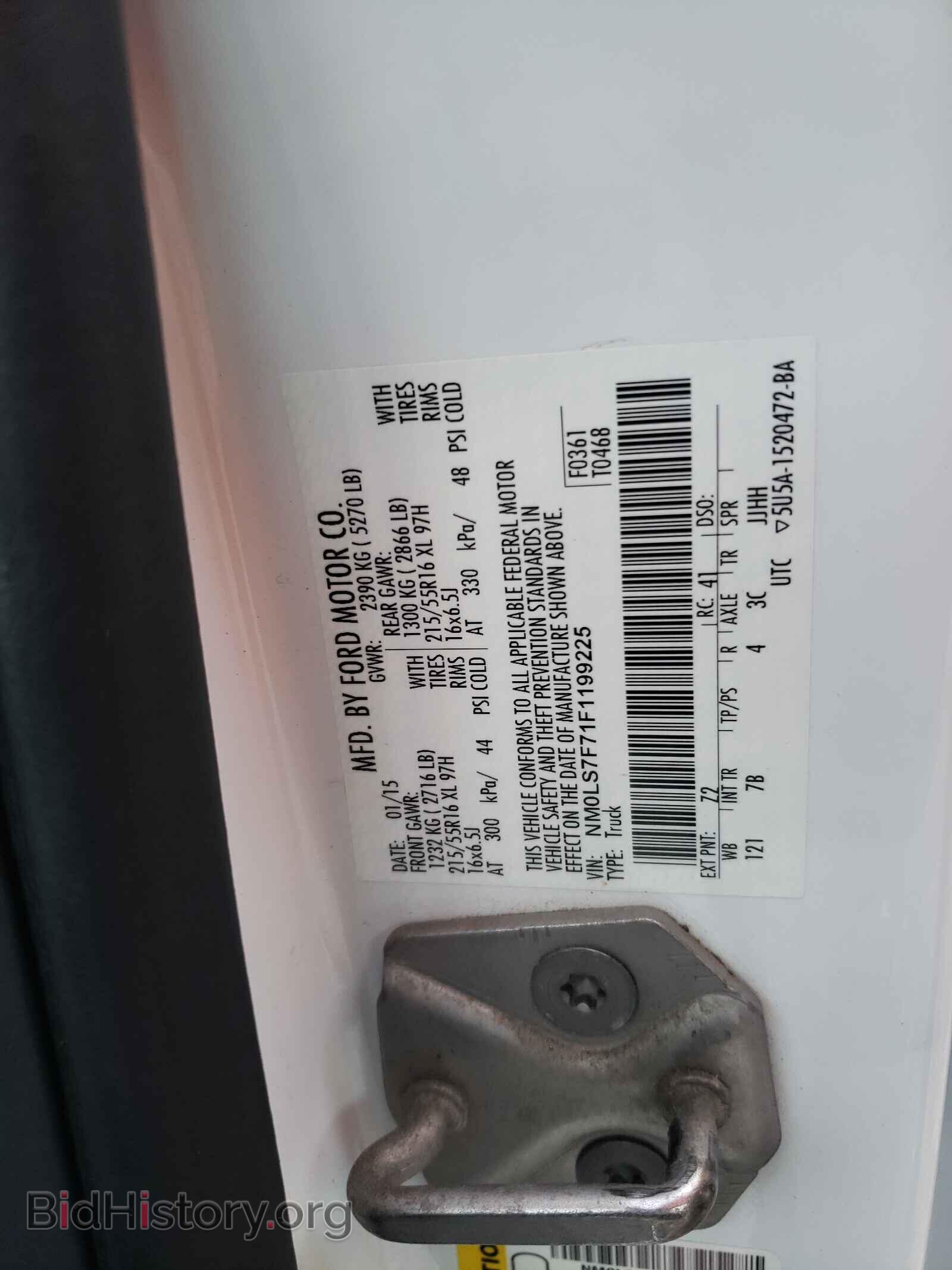 2015 FORD TRANSIT CO - VIN: NM0LS7F71F1199225 - Photo 10