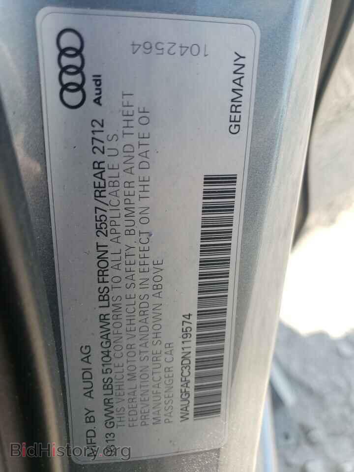 2013 AUDI A6 - VIN: WAUGFAFC3DN119574 - Фото 10