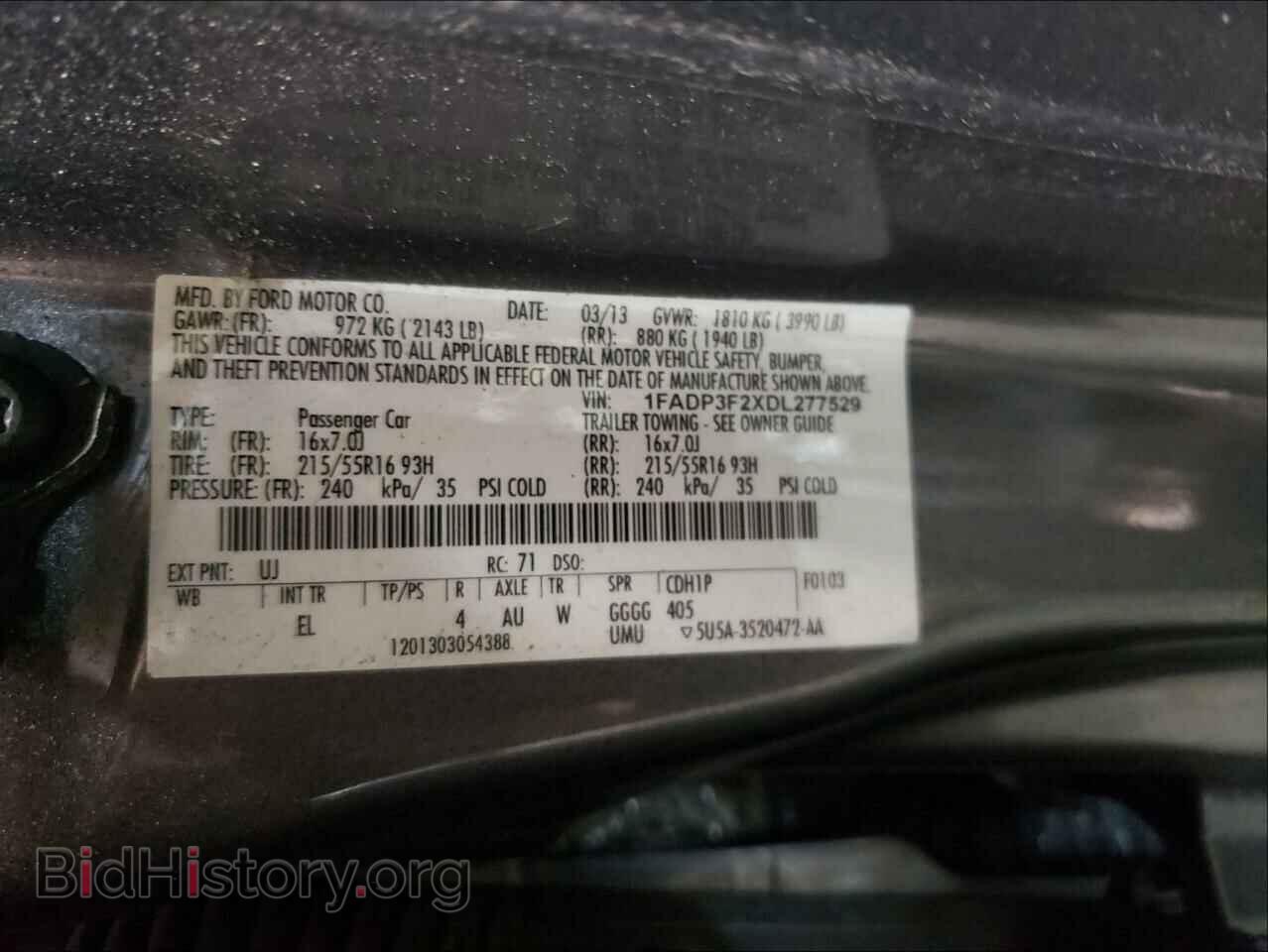 2013 FORD FOCUS - VIN: 1FADP3F2XDL277529 - Фото 10