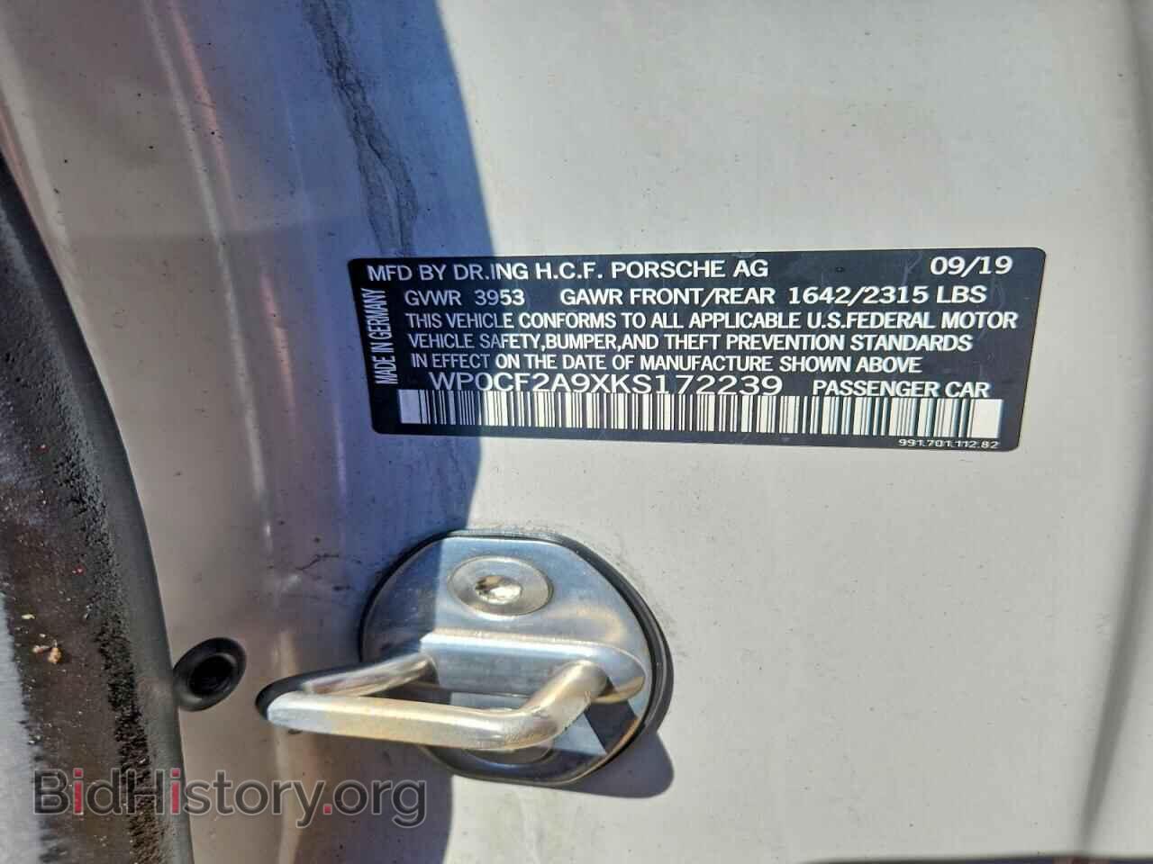 2019 PORSCHE 911 - VIN: WP0CF2A9XKS172239 - Photo 12