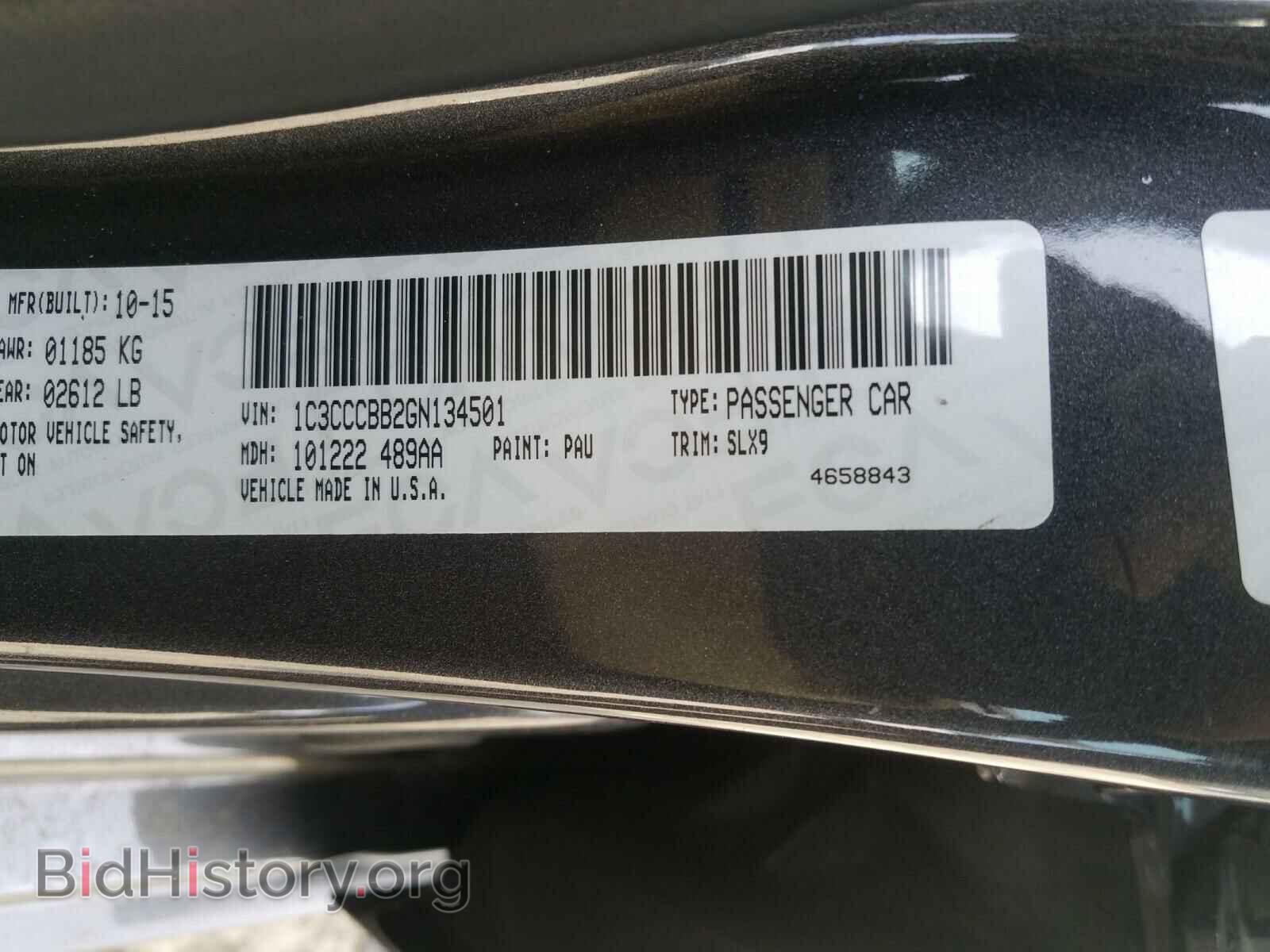2016 CHRYSLER 200 - VIN: 1C3CCCBB2GN134501 - Photo 10