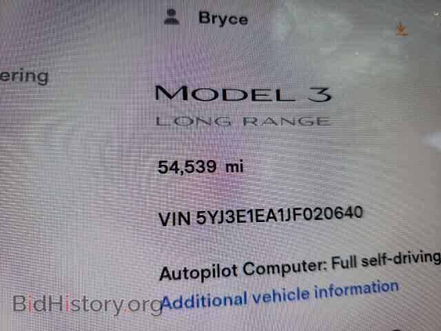 2018 TESLA MODEL 3 - VIN: 5YJ3E1EA1JF020640 - Фото 8