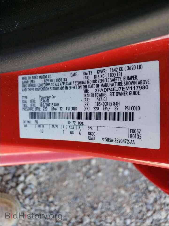 2014 FORD FIESTA - VIN: 3FADP4EJ7EM117980 - Фото 10