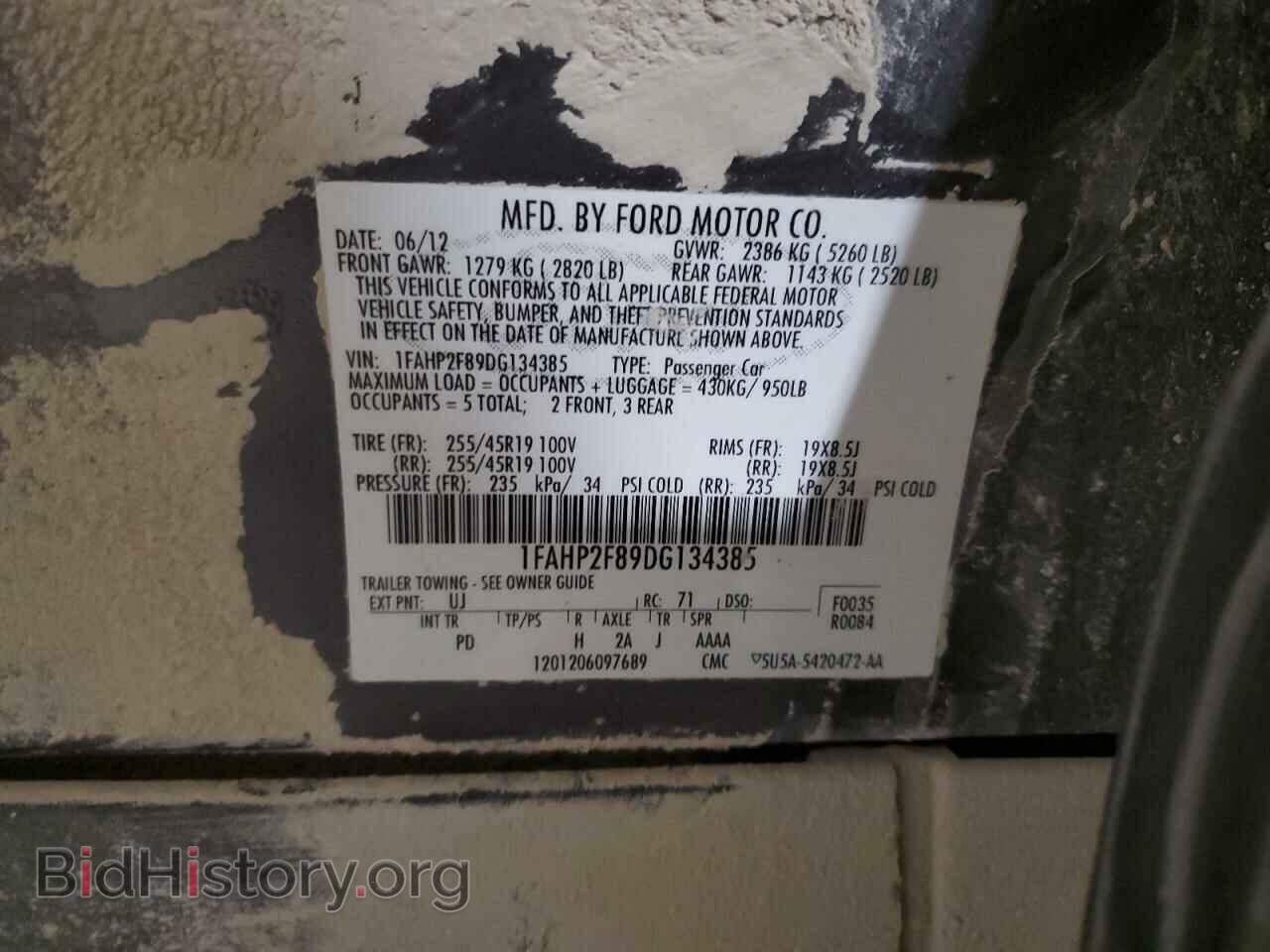 2013 FORD TAURUS - VIN: 1FAHP2F89DG134385 - Photo 12