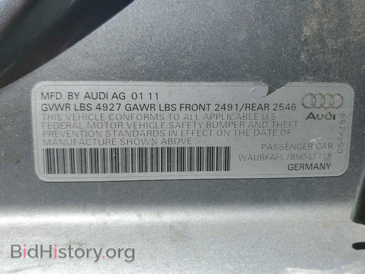 2011 AUDI A4 - VIN: WAUBFAFL7BN041775 - Фото 12