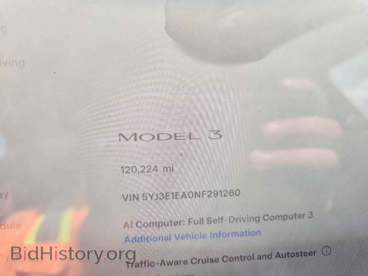 2022 TESLA MODEL 3 - VIN: 5YJ3E1EA0NF291260 - Фото 9