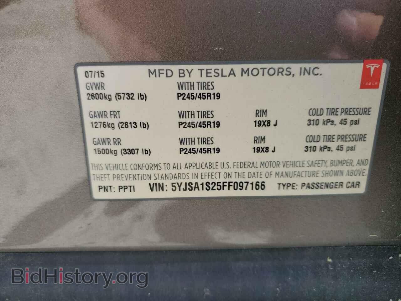2015 TESLA MODEL S - VIN: 5YJSA1S25FF097166 - Photo 13