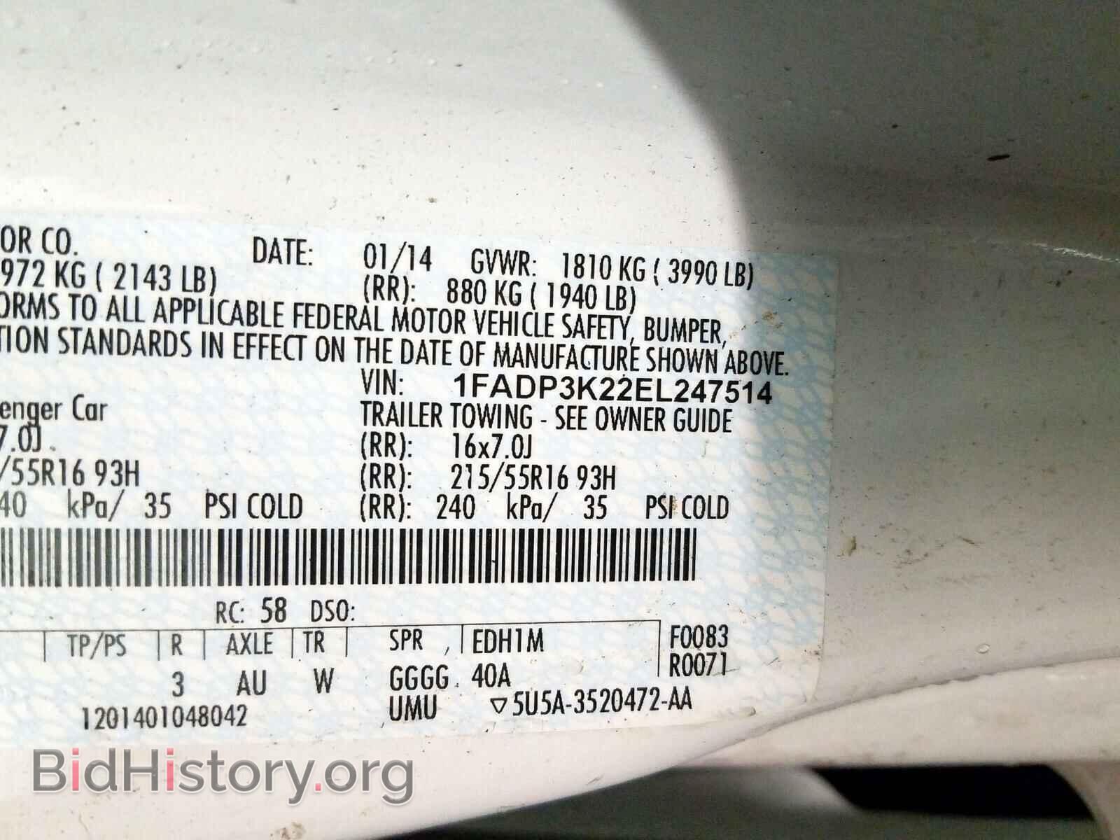 2014 FORD FOCUS SE - VIN: 1FADP3K22EL247514 - Фото 10