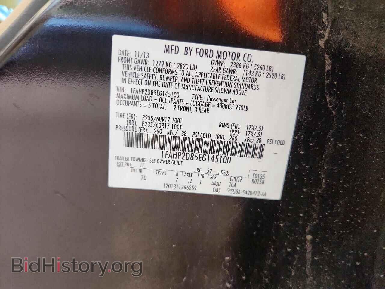 2014 FORD TAURUS - VIN: 1FAHP2D85EG145100 - Photo 13