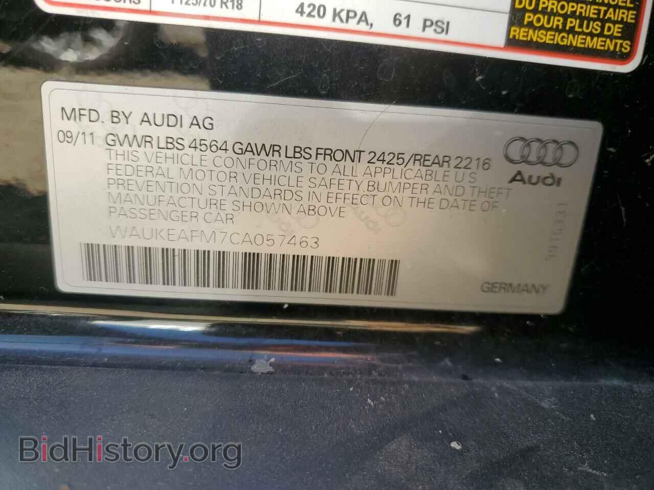 2012 AUDI A3 - VIN: WAUKEAFM7CA057463 - Photo 12