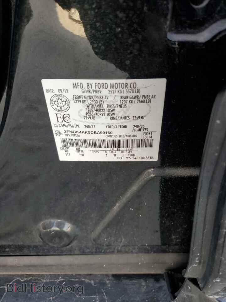 2013 FORD EDGE - VIN: 2FMDK4AK5DBA99160 - Фото 13