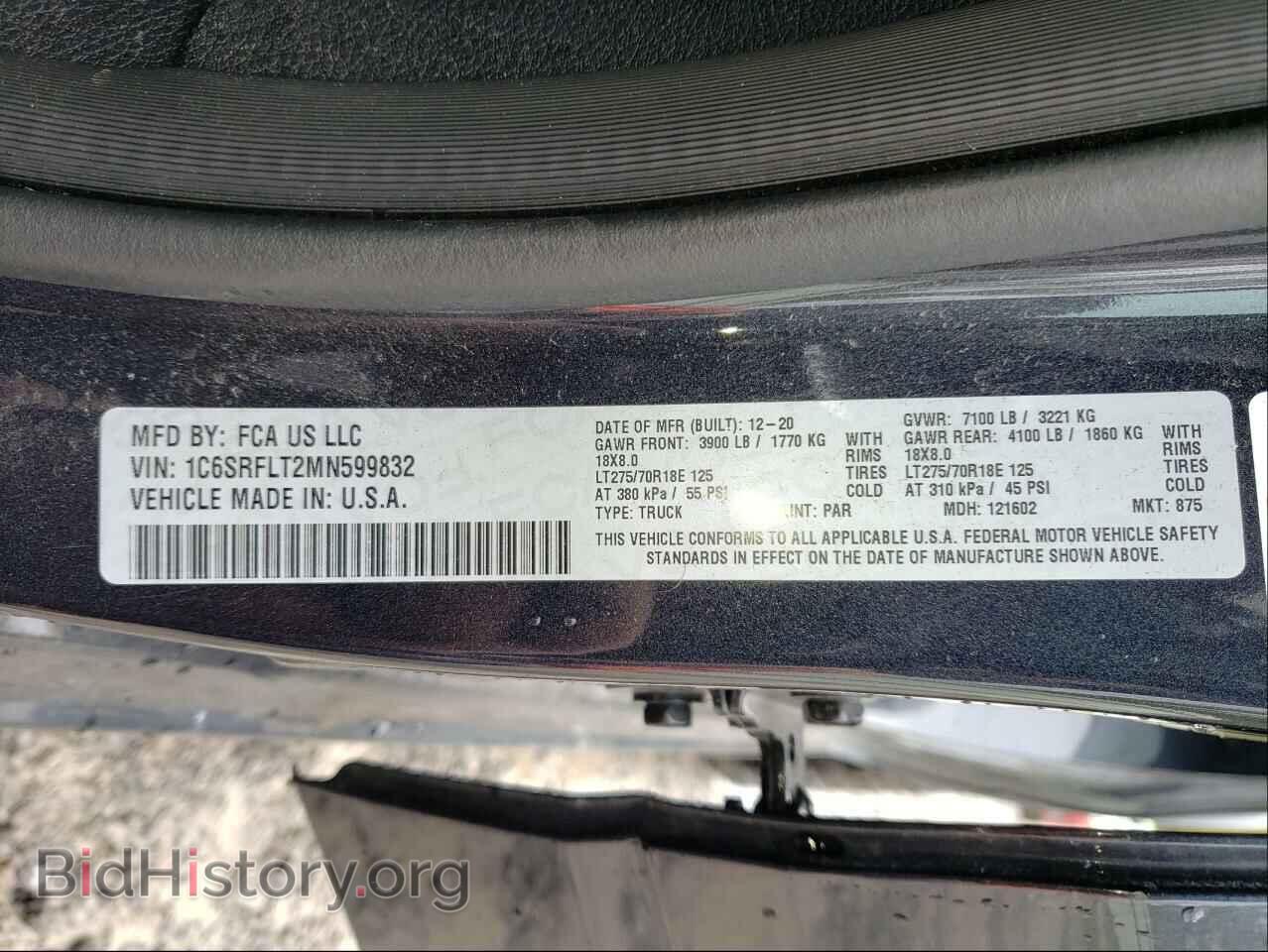 2021 RAM 1500 - VIN: 1C6SRFLT2MN599832 - Photo 10