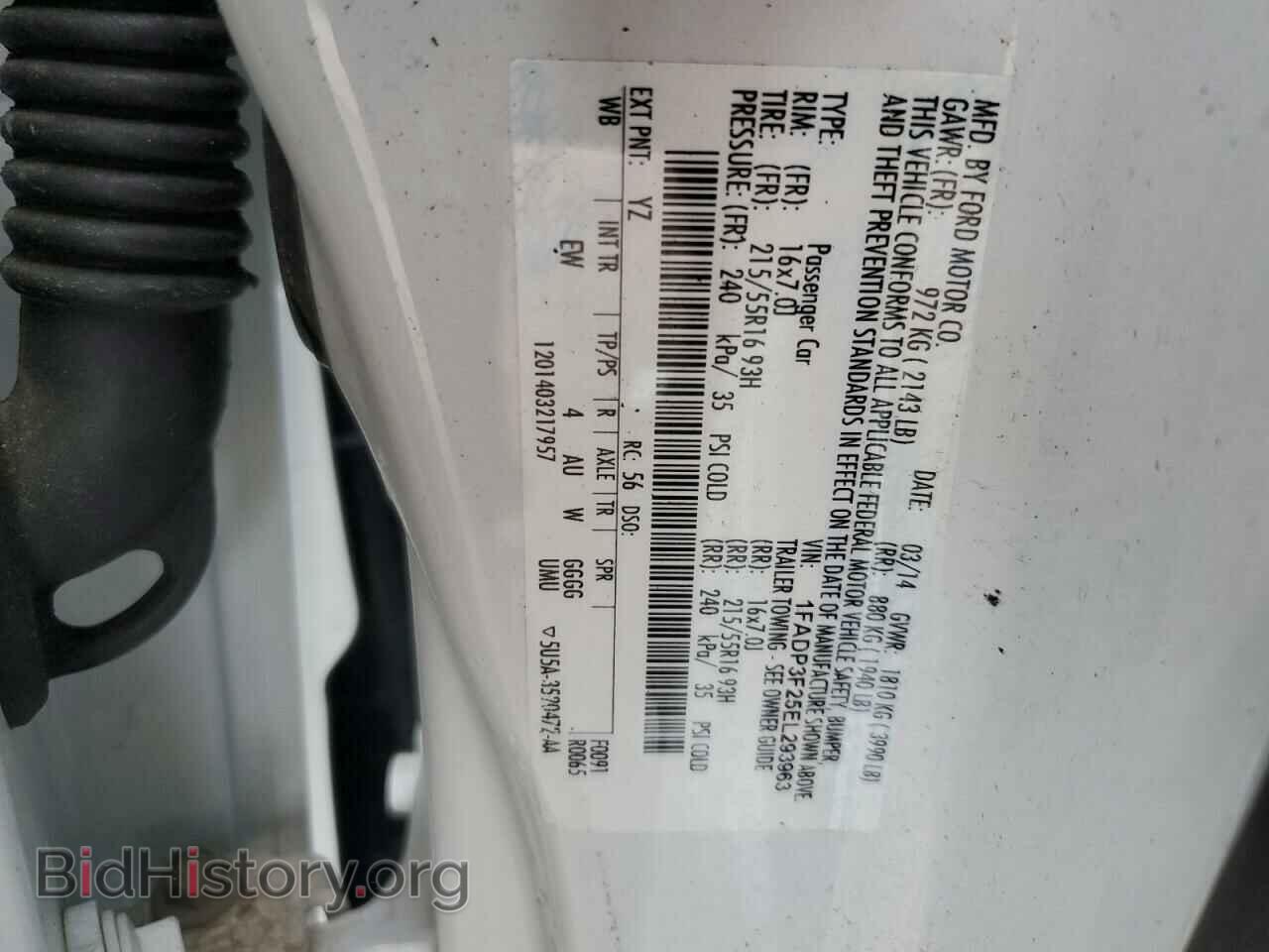 2014 FORD FOCUS - VIN: 1FADP3F25EL293963 - Фото 12