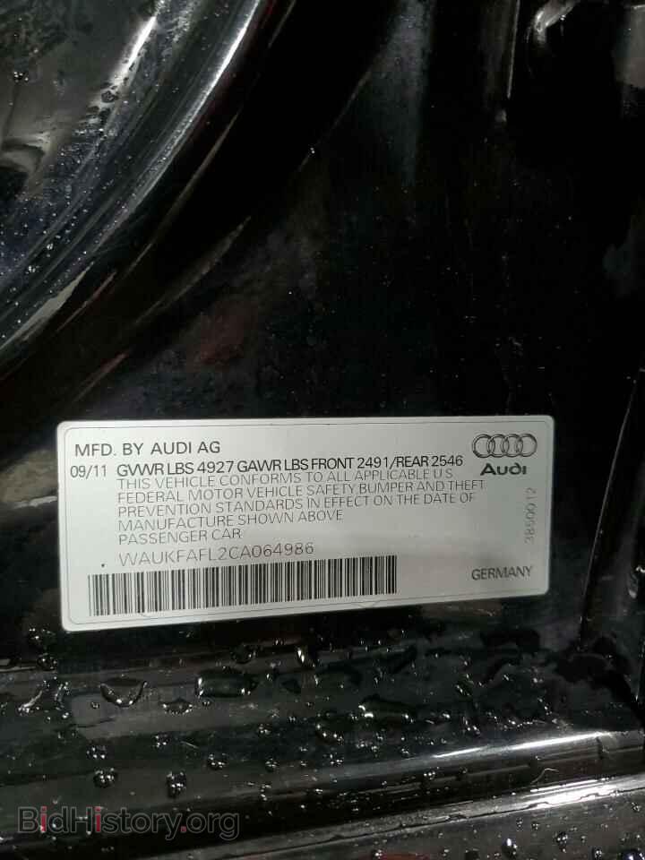 2012 AUDI A4 - VIN: WAUKFAFL2CA064986 - Фото 12