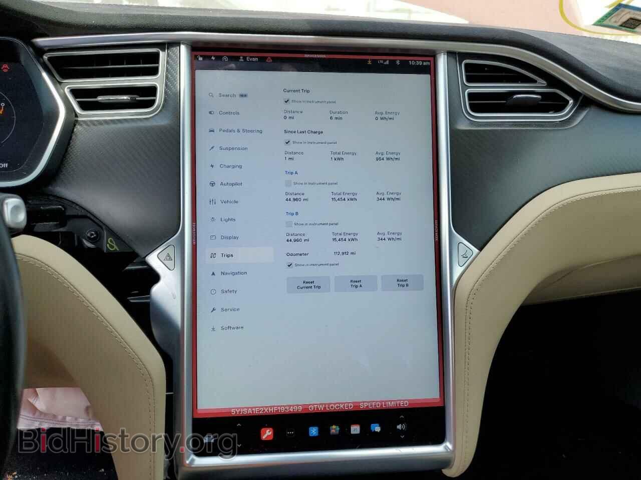 2017 TESLA MODEL S - VIN: 5YJSA1E2XHF193499 - Photo 9