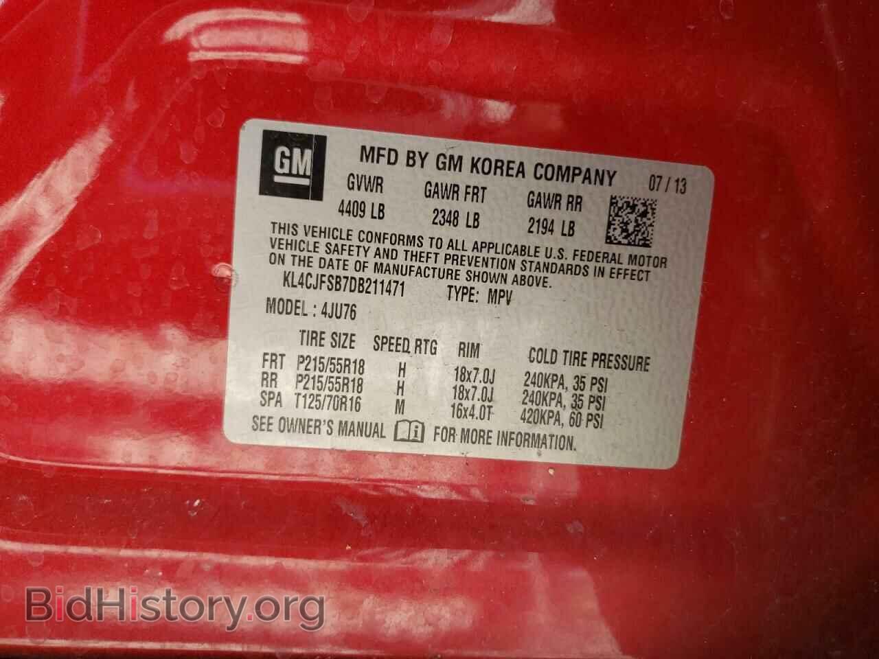 2013 BUICK ENCORE - VIN: KL4CJFSB7DB211471 - Photo 13