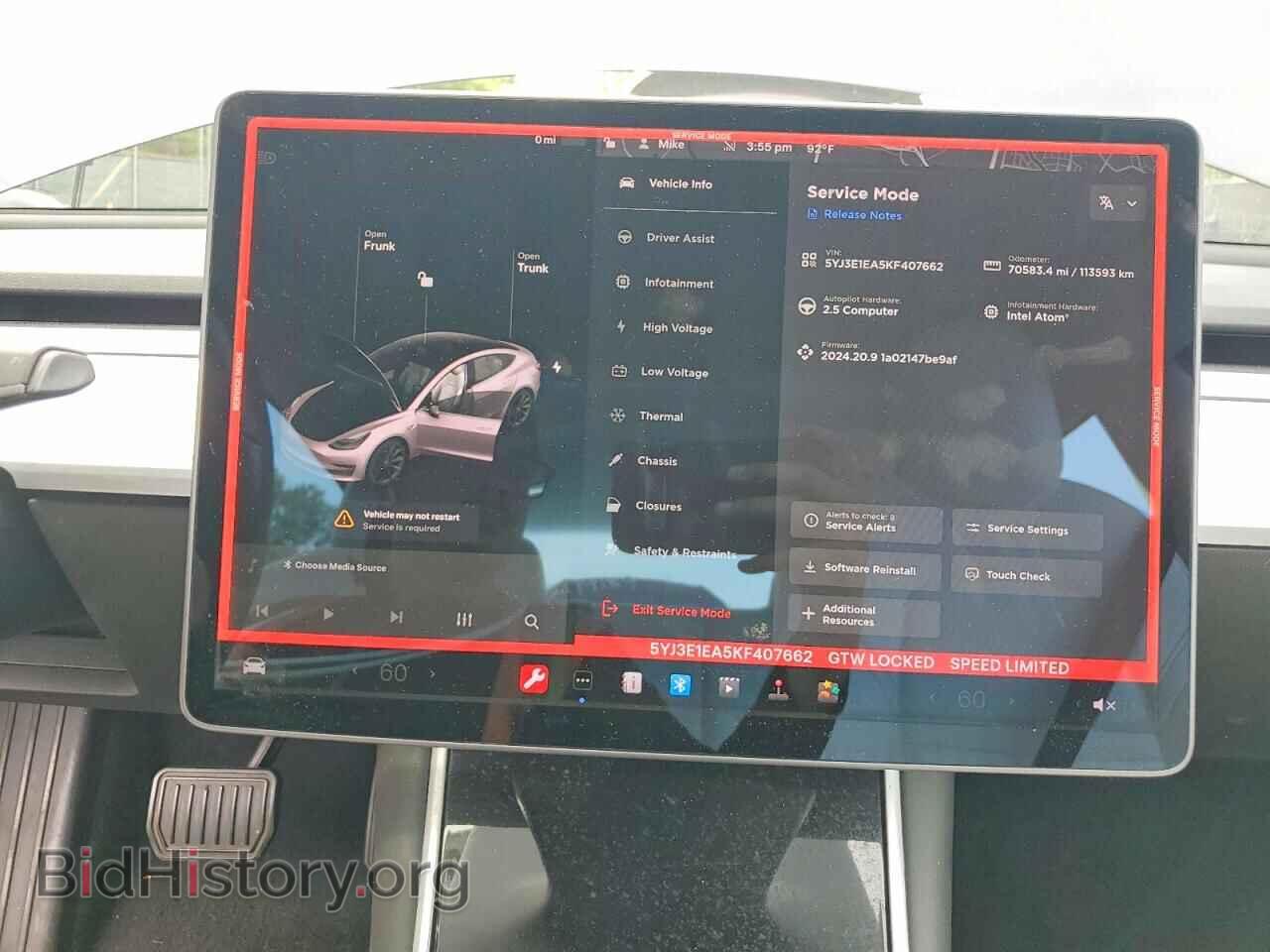 2019 TESLA MODEL 3 - VIN: 5YJ3E1EA5KF407662 - Photo 9