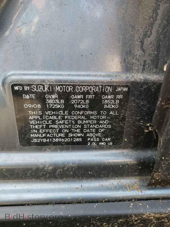2009 SUZUKI SX4 - VIN: JS2YB413896201285 - Photo 10
