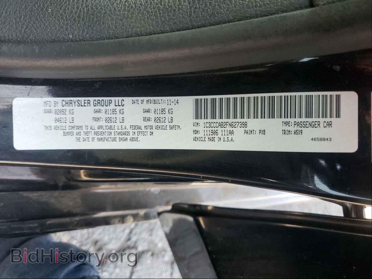 2015 CHRYSLER 200 - VIN: 1C3CCCAB2FN627398 - Фото 10