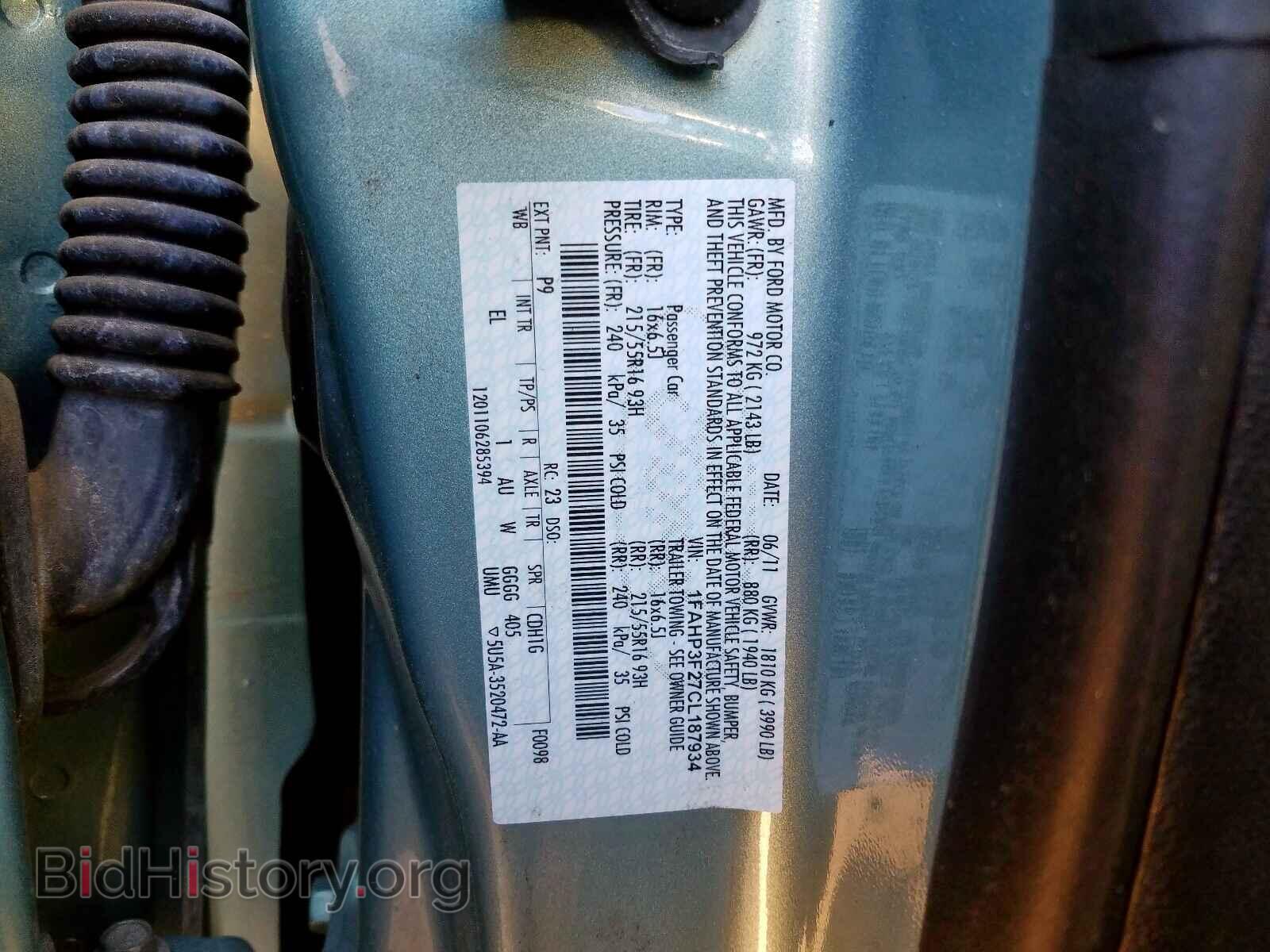 2012 FORD FOCUS SE - VIN: 1FAHP3F27CL187934 - Фото 10