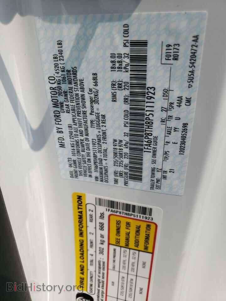 2023 FORD ALL Models - VIN: 1FA6P8TH8P5111923 - Фото 12
