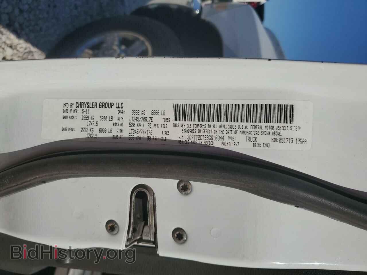 2011 DODGE All Models - VIN: 3D7TT2CT9BG610344 - Фото 13
