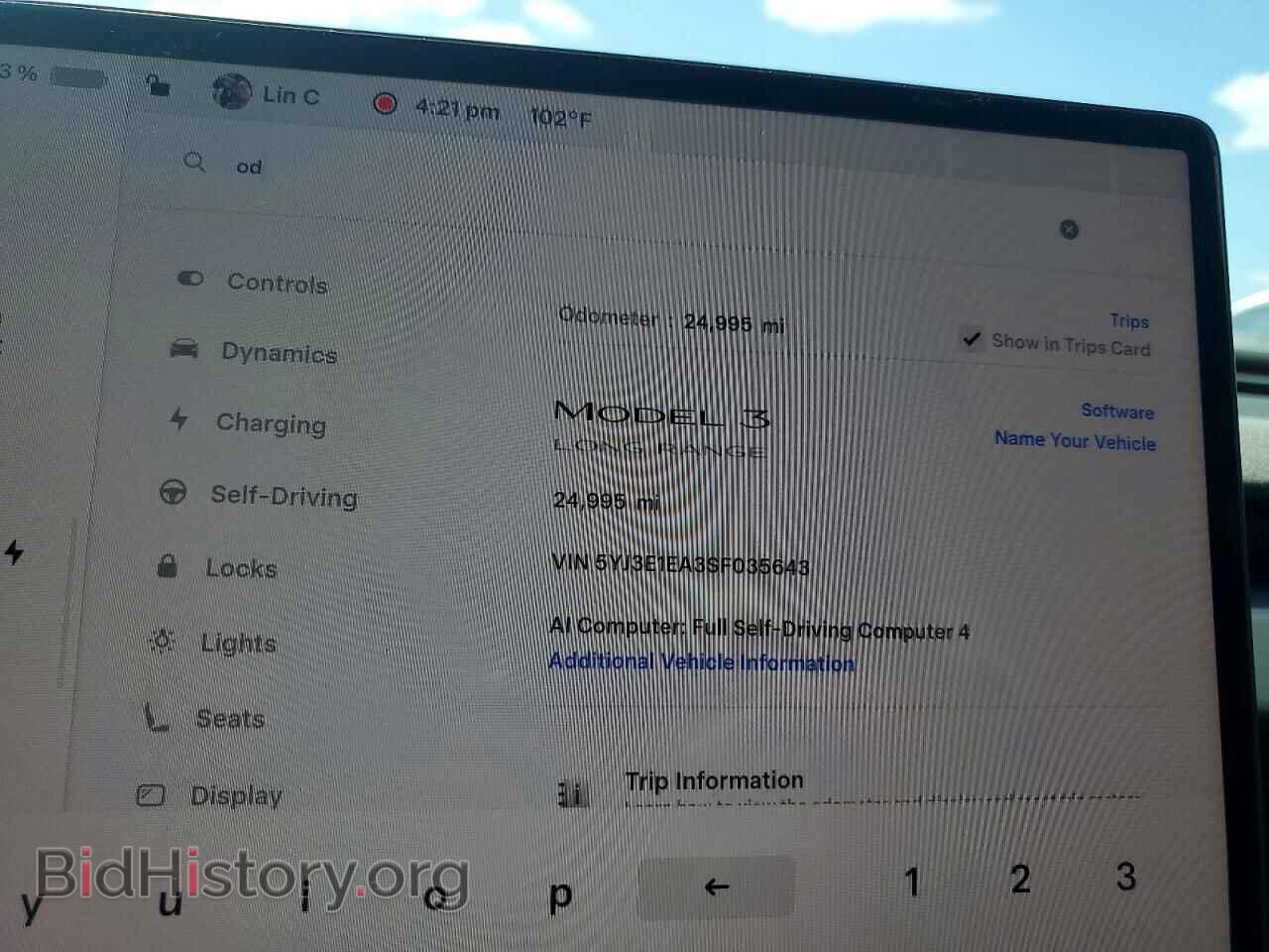 2025 TESLA MODEL 3 - VIN: 5YJ3E1EA3SF035643 - Photo 9