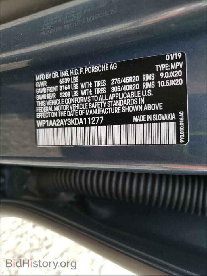 2019 PORSCHE CAYENNE - VIN: WP1AA2AY3KDA11277 - Photo 10