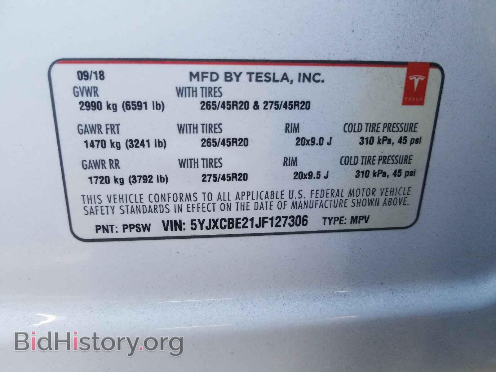 2018 TESLA MODEL X - VIN: 5YJXCBE21JF127306 - Photo 10