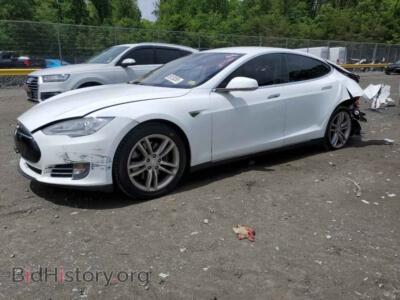2014 Tesla MODEL S, white — VIN 5YJSA1H16EFP44977, Copart
