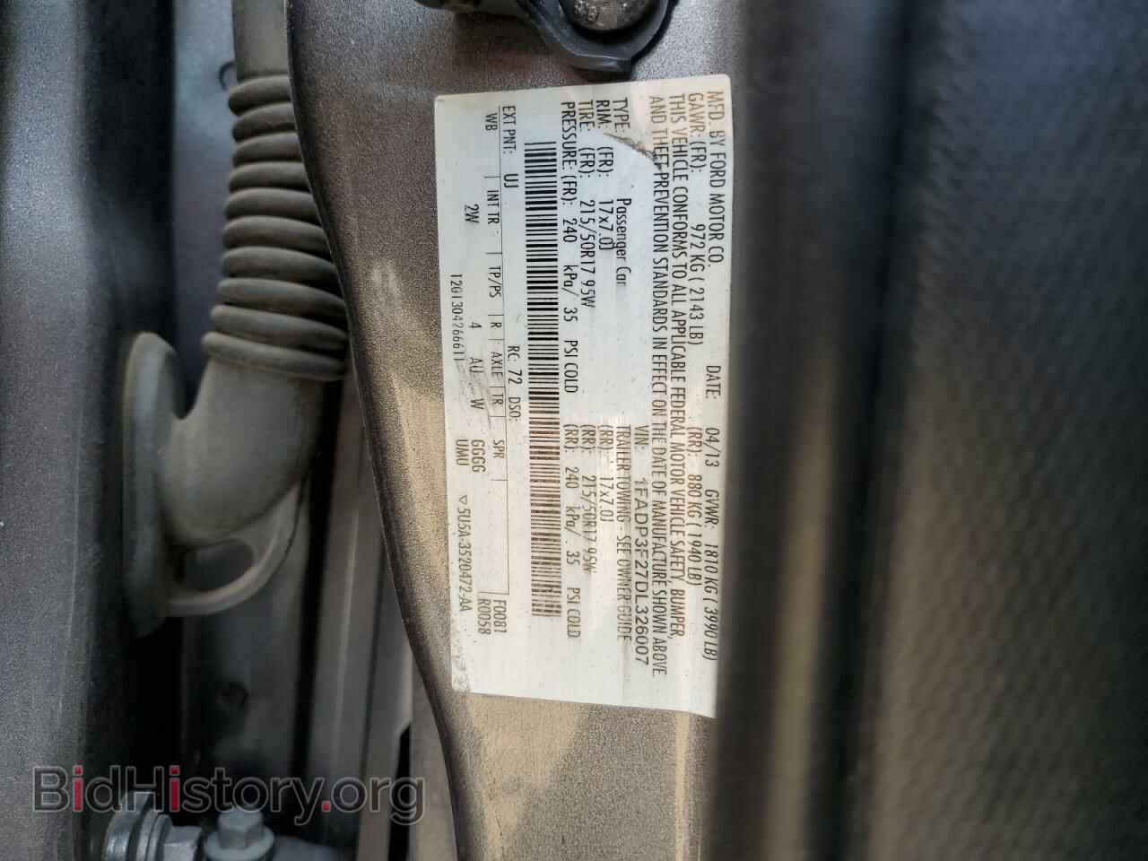 2013 FORD FOCUS - VIN: 1FADP3F27DL326007 - Фото 12