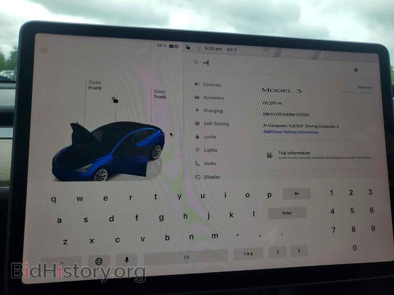 2022 TESLA MODEL 3 - VIN: 5YJ3E1EA5NF370150 - Photo 9
